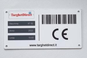 Targhetta identificativa - plastica stampata