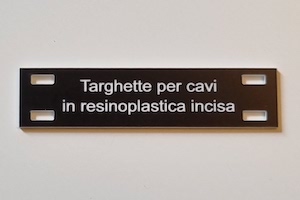 Marcatura cavi - resinoplastica incisa
