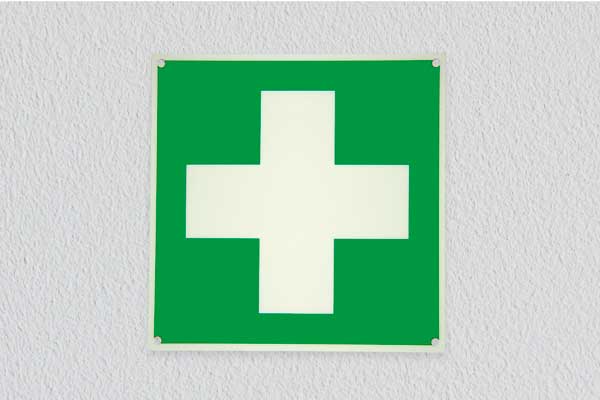 Plastica stampata fotoluminescente - primo soccorso