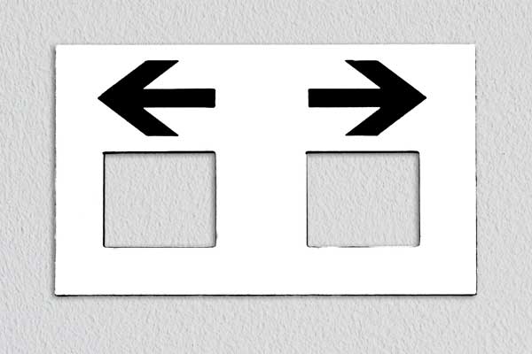 Resinoplastica incisa - pannello frecce