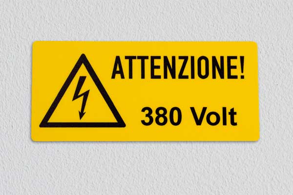 Rischio folgorazione - Adesivo