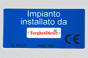 Targhetta seriale adesivi industriali