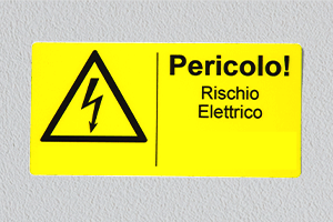 Etichetta adesiva ultraresistente pericolo