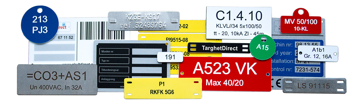 Esempi di cartelli e targhette