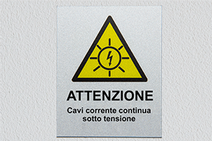 attenzione cavi sotto tensione