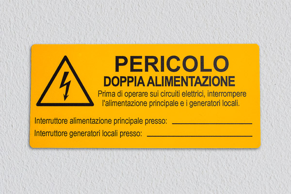 Attenzione doppia alimentazione