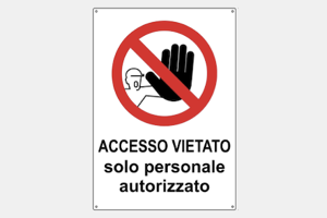Solo personale autorizzato alluminio