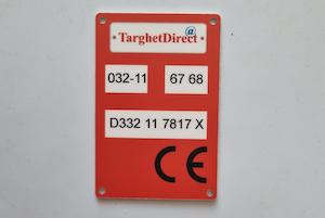 Targhetta plastica stampata